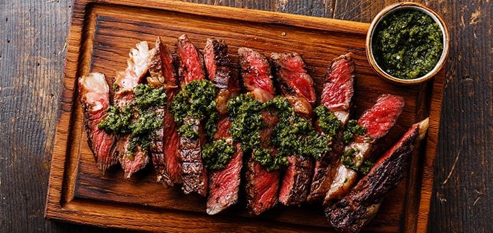 sirloin beef with chimichurri