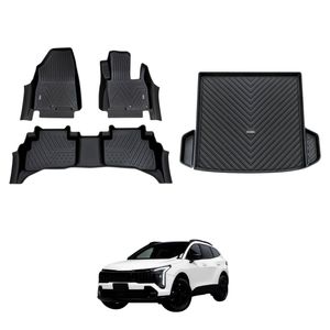 AUSGO Floor Mats & Boot Liner Set for KIA Sportage Hybrid NQ5 PE 2025-Onwards With Subwoofer Car Floor Liners Cargo Mat
