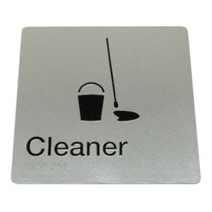 Bradley Cleaners Room Braille Toilet Sign
