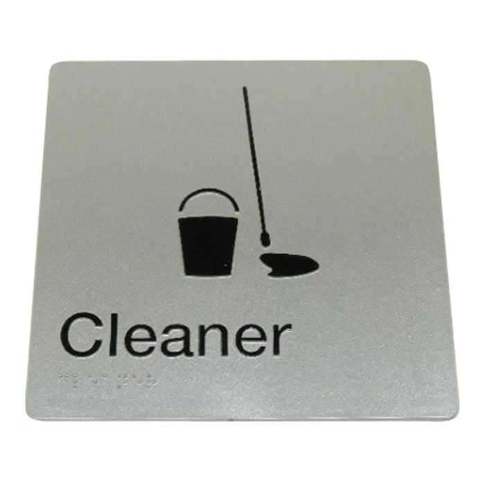Bradley Cleaners Room Braille Toilet Sign