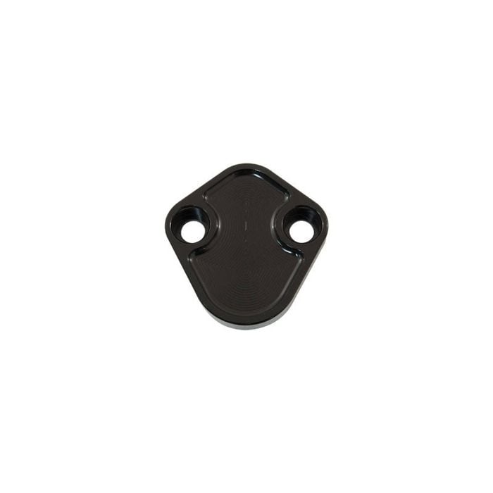 Cal Custom Fuel Pump Block Off Plate Black Anodised Aluminium, Big Block Chev, Mopar, Windsor 289 302 351, Holden 186 202
