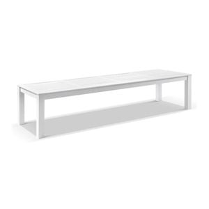 Santorini Large 3.55m Outdoor Rectangle Aluminium Dining Table White