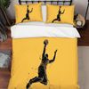 3D Yellow Basketball Player Dunk Quilt Cover Set Bedding Set Pillowcases 16