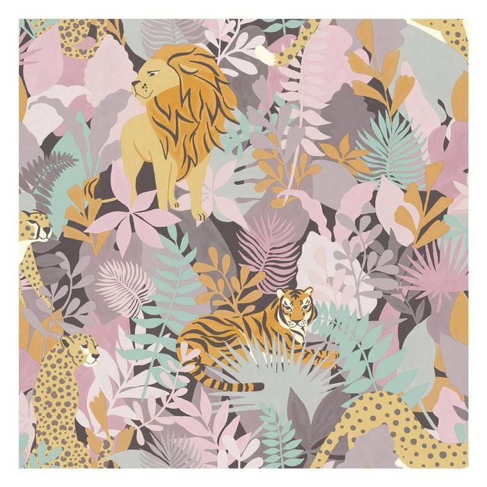Animal Kingdom Pink Wallpaper  53cm x 10.05m
