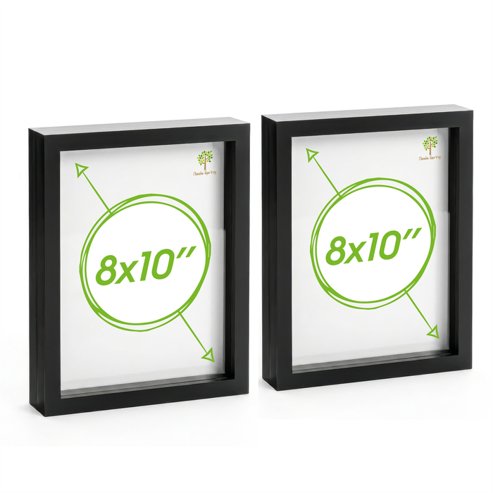 Nicola Spring 3d Box Photo Frames - 8" X 10" - Pack Of 2