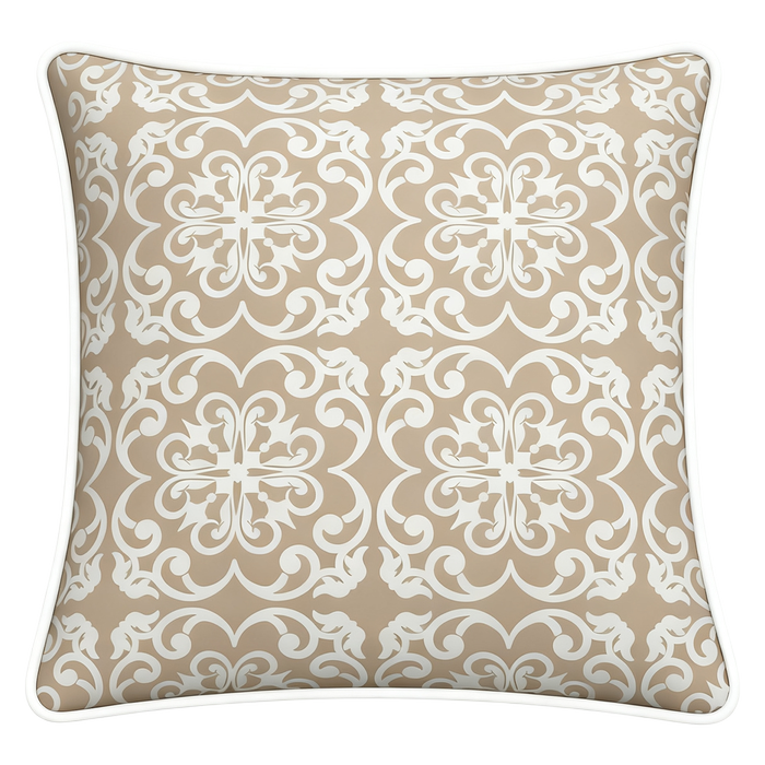 Mojo 60cm Moroccan Beige Cushion Cover with Pipe