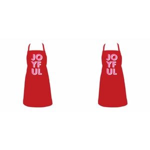 2PK Annabel Trends Cotton Screen Print Apron Cooking Bib Christmas Joyful