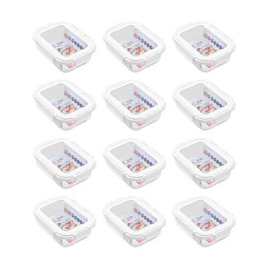 12PK Lemon & Lime Yorkshire Glass Fresh Lock Food Container 650ml