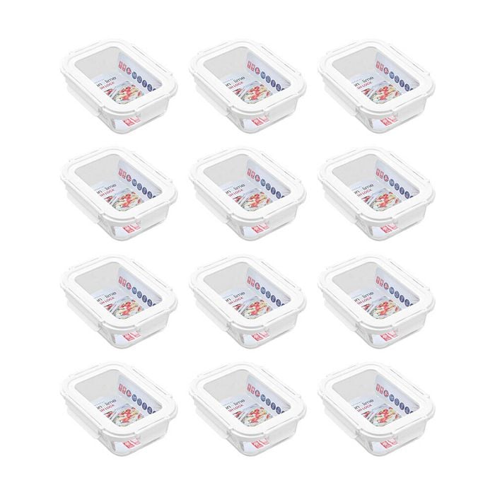 12PK Lemon & Lime Yorkshire Glass Fresh Lock Food Container 650ml