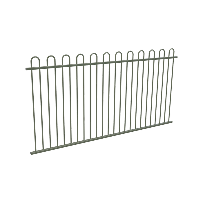 ProtectorAl 1201 - 2399 x 1200mm Pale Eucalypt Aluminium Loop Top Pool Fence Panel