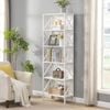 HOMFURN 6 Tier Tall Bookshelf, White