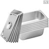 SOGA 6X 1/3 GN Pan 10cm With Lid – Stainless Steel