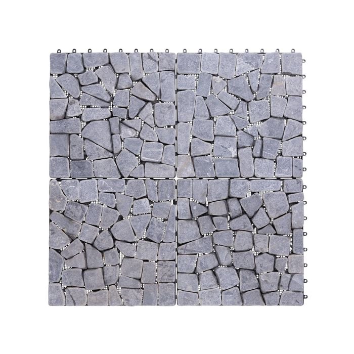 Tuscan Path Charcoal Travertine Click Tile Flooring