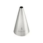 Mondo Stainless Steel #6 Round Piping Tip - Silver