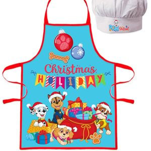 Paw Patrol Christmas Kids Apron And Chef Hat