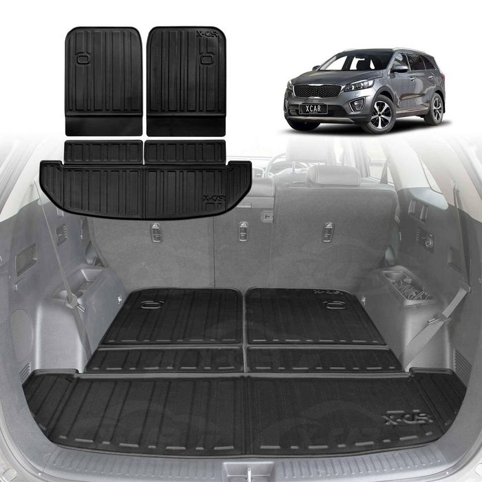 3 Pcs Boot Liners for Kia Sorento UM Series 2015-2020  Cargo Trunk Mat Luggage Tray