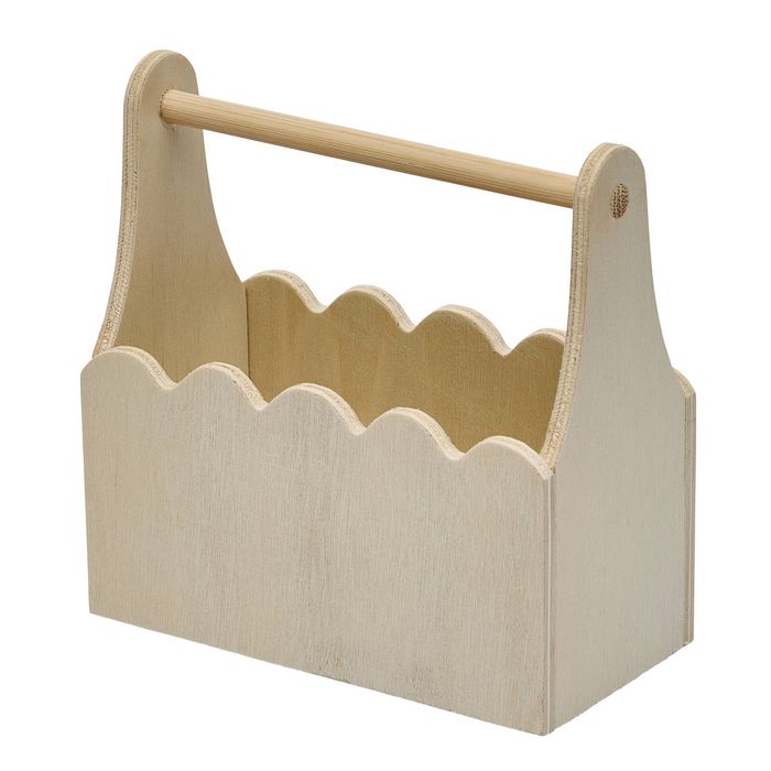 All Set 12 x 6 x 12cm Plywood Storage Basket