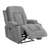 Oikiture Recliner Chair Heated Massage Armchair Lounge Sofa Polyester Grey