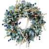 Lifebay Blueberry Eucalyptus Wreath with Golden Accents