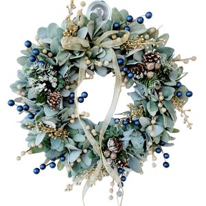 Lifebay Blueberry Eucalyptus Wreath with Golden Accents
