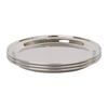 Argon Tableware 30cm Serving Platters - 3x Stainless Steel Chrome Dinner Tray Round Tray Plate Compact Appetizer Serving Dishes