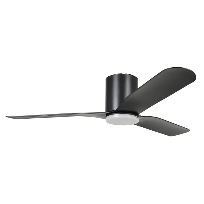 Eglo Iluka 52" Dc Fan 18w Led Tri-col Black Hugger