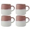 4PK Mikasa 400ml Reactive Glaze Coffee Mug Cup Stoneware Pink