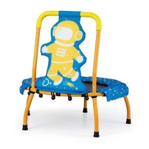 Costway Astronaut Mini Trampoline No Gap Recreational Jumping Mat Blue