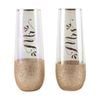 2 pack Mr & Mrs Stemless Champagne Glass 17cm