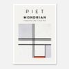 Galrie Piet Mondrian Composition No. 1 Gray-Red Art Print for Modern Decor, Poster Only, A2 42 x 60cm (16 x 24inch)