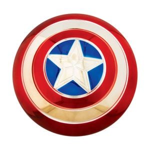 Captain America Electroplated Metallic 12 Inch Shield Official Marvel Accessory, One-Size