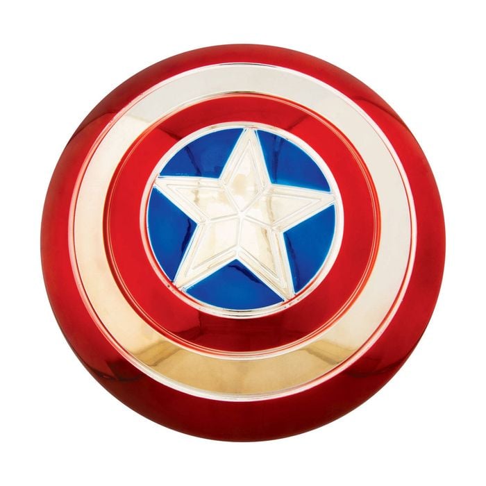 Captain America Electroplated Metallic 12 Inch Shield Official Marvel Accessory, One-Size