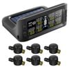Elinz Solar Powered Tyre Pressure Monitoring System Trailer Caravan TPMS 6 Flow-thru Sensors