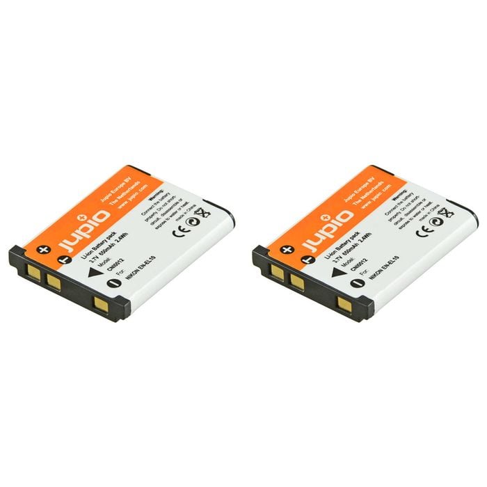 2PK Jupio Li-Ion 3.7V 650mAh Rechargeable Battery For Nikon EN-EL10 Camera