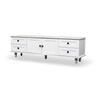 Foret Tv Stand Entertainment Unit Storage Cabinet Classic 140cm White