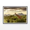 Giraffe Walking Through Field  Print 100% Australian Made 90x60cm  (Poster)