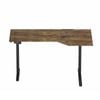 Ufurniture L-Shaped Corner Standing Desk Electric Height Adjustable Rustic Brown