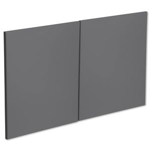 Kaboodle 1000mm Grey Fig Modern Fridge Cabinet Doors - 2 Pack