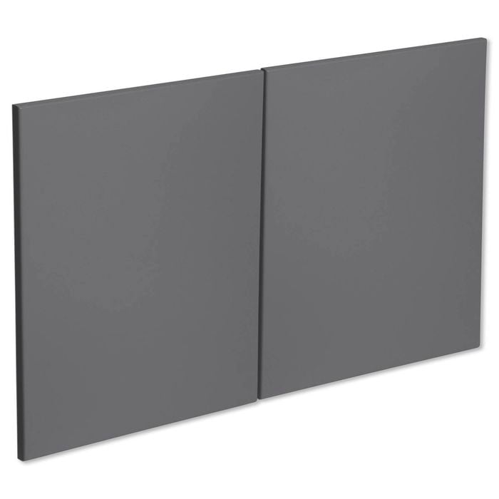 Kaboodle 1000mm Grey Fig Modern Fridge Cabinet Doors - 2 Pack