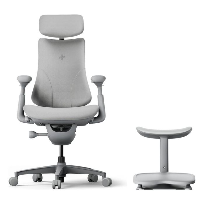 LiberNovo Omni Smart Dynamic Ergonomic Chair with Footrest - Space Gray