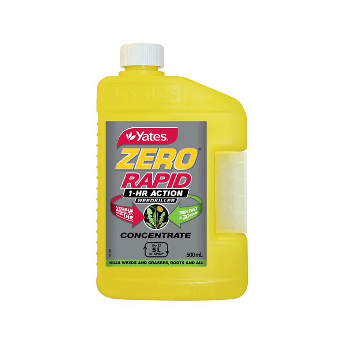 Yates 500mL Zero Rapid 1 Hour Action Weedkiller Concentrate