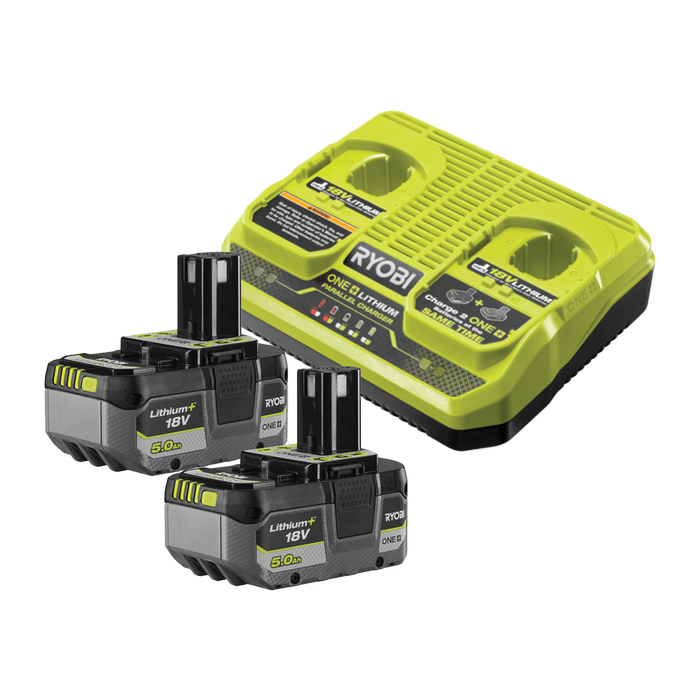 Ryobi 18V ONE 2 x 5.0Ah HP Batteries And Dual Port Charger Kit Bunnings Australia