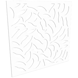 ProtectorAl 300-1200mm x 300-1200mm Satin White/Gloss White Large Leaf  Unframed Composite Deco Panel