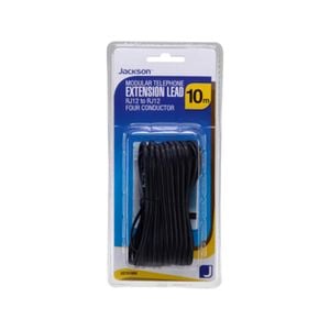 Jackson 10m RJ12 Black Telephone Lead