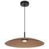 Telbix Orilla Modern Pendant Hanging Lamp Light Glass Metal Aluminium Brown Matte