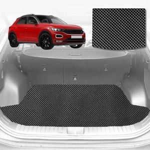 6D Diamond Car Boot Mat for VolksWagen T-Roc 2017-Current-Cargo Mat-Black-Outback GT