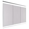 Lugna 2400 x 2701-3600mm Clear Anodised VJ Panels Wardrobe Triple Sliding Doors