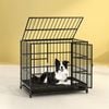 i.Pet Dog Cage Crate Large Puppy Cat Anti-Bite Pet Kennel Wheels w/Tray Metal 37''