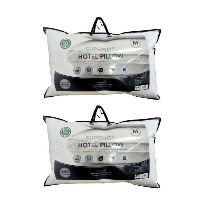2PK Grosvenor House Superior Hotel Pillow Microfibre-Blended 1100g