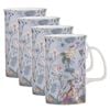 4PK Ashdene Enchanted Forest New Bone China Drinking Can Mug 370ml Blue